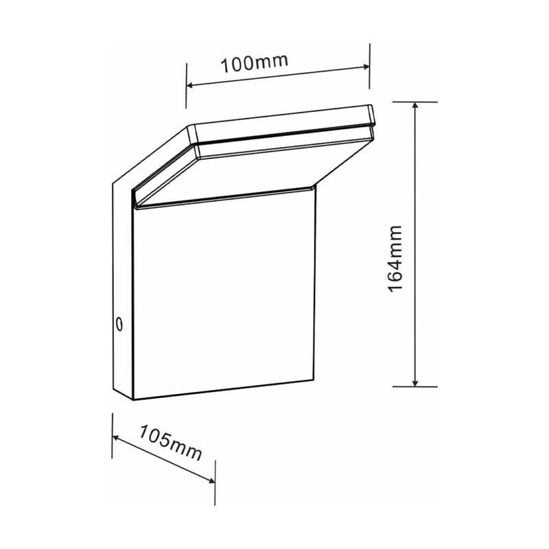 BENEITO APPLIQUE LED "NEO" 9W 4000K 120° IP54 NERO - immagine 3
