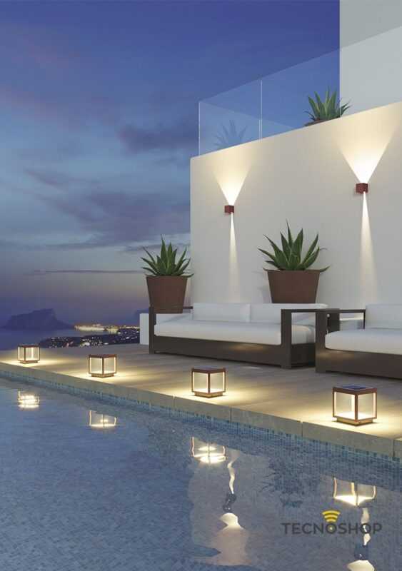 BENEITO LAMPADA LED SOLARE "VISOR" 3000K 3,5W CORTEN - immagine 2