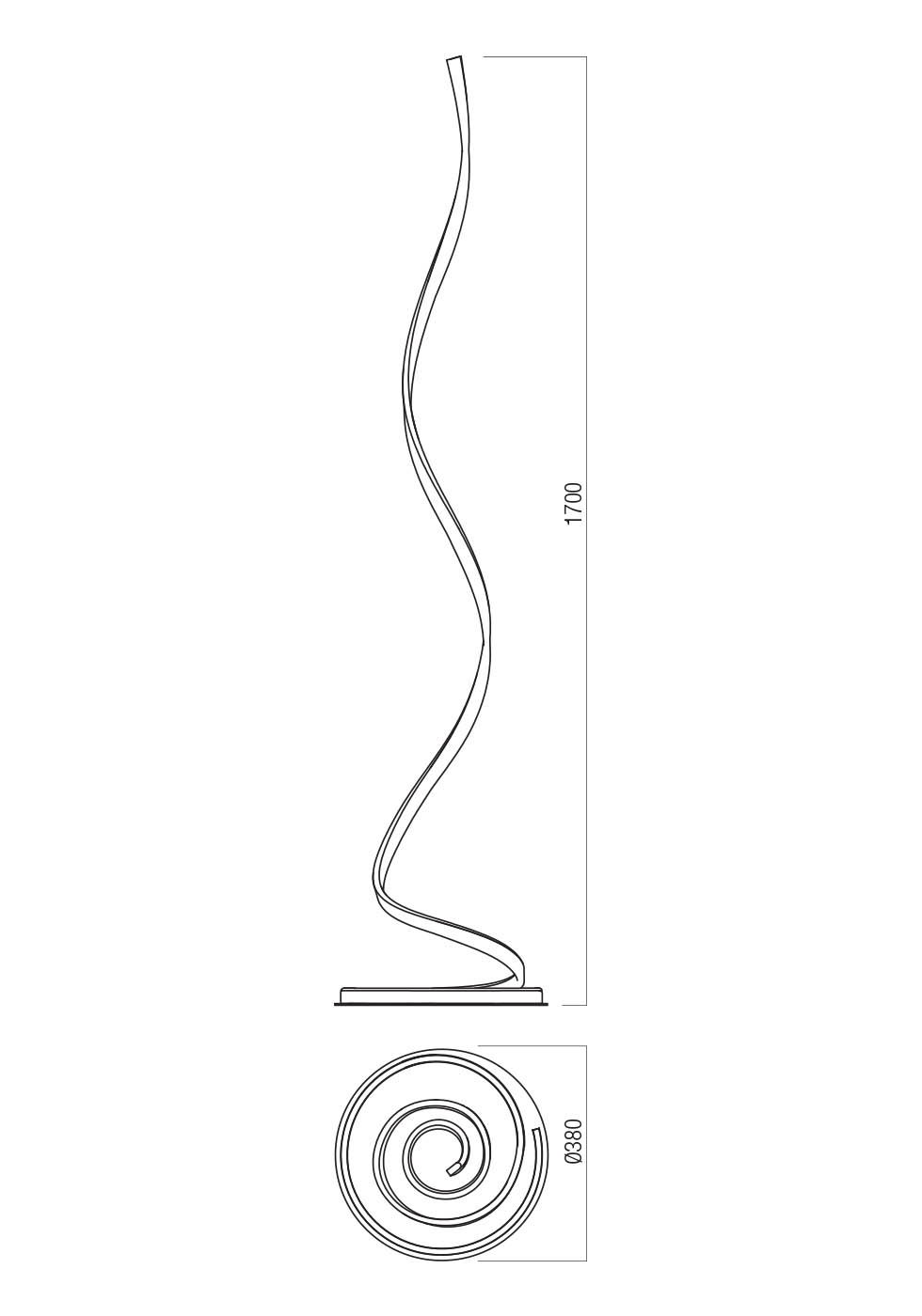 REDO PIANTANA LED SCROLL 30W CCT BIANCO SABBIA - immagine 2