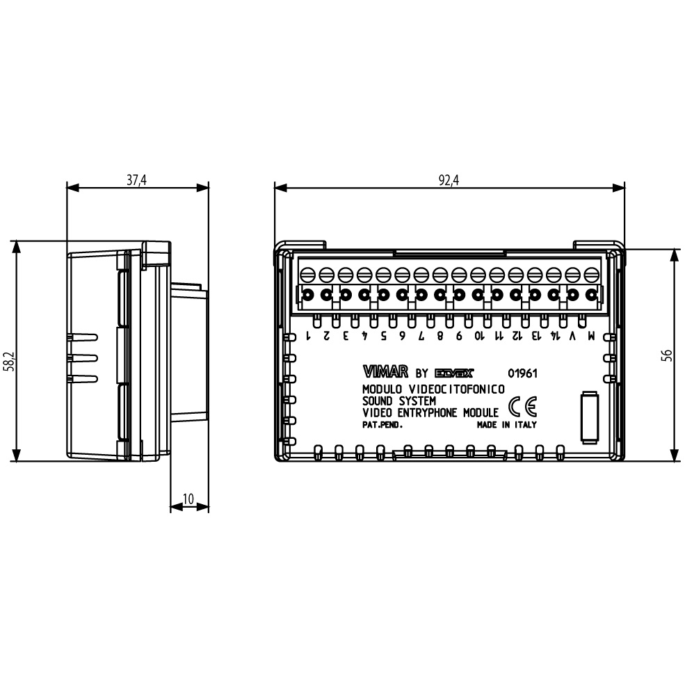VIMAR BY-ME 01961 MODULO VIDEOCITOFONICO SOUND SYSTEM - immagine 2