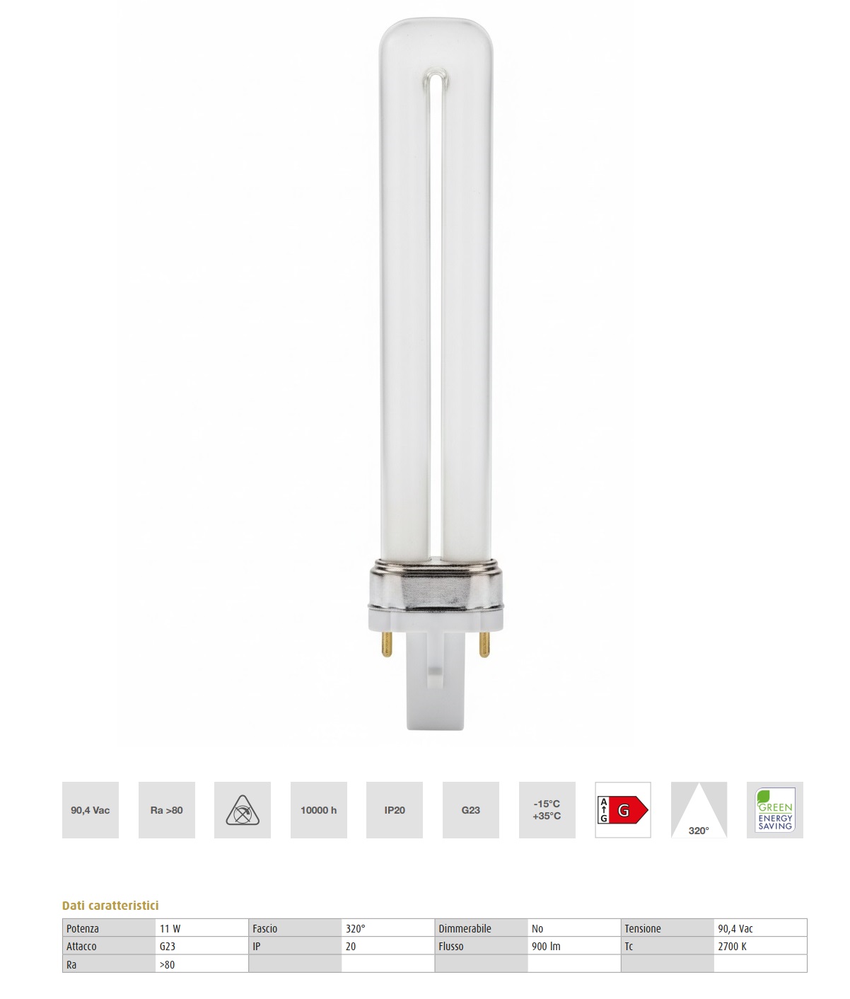 DURALAMP LAMPADA G23 11W 2700K - immagine 3