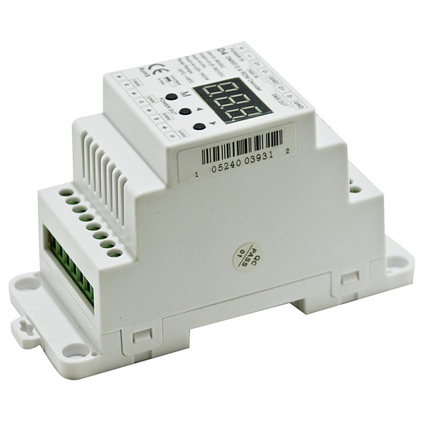 LIFE RICEVITORE DMX512 RGBW / DIMMER 4 CANALI 5A DIN 12/24V DC