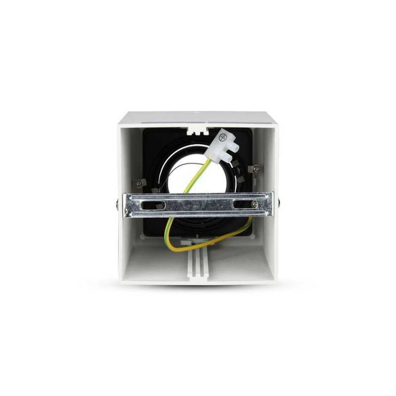 CUBO A SOFFITTO 1xGU10 IN ALLUMINIO BIANCO - immagine 4