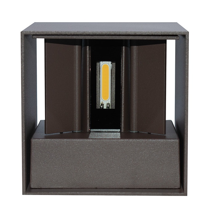 LIFE APPLIQUE LED A CUBO 12,5W TRICOLOR IP65 CON FASCI ORIENTABILI MARRONE - immagine 2