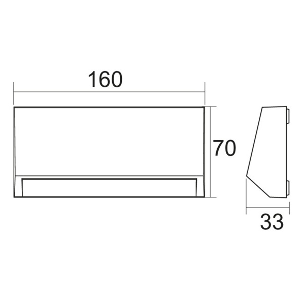 LIFE SEGNAPASSO RETTANGOLARE 3W 3000K IP65 CON FINITURA GRIGIA - immagine 2