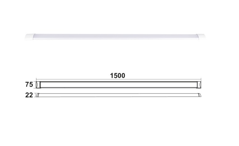 LIFE REGLETTA LED SLIM 45W 5800LM TRICOLOR L.150cm IP20 - immagine 2
