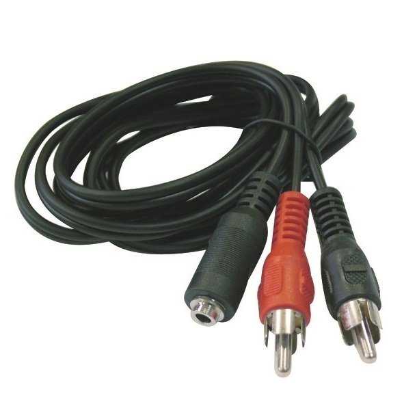 LIFE CAVETTO PRESA STEREO 3.5mm 2 SPINE RCA L.1,5m - immagine 2