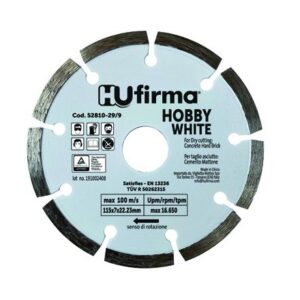 HU-FIRMA DISCO DIAMANTATO A SETTORI HOBBY WHITE 115mm