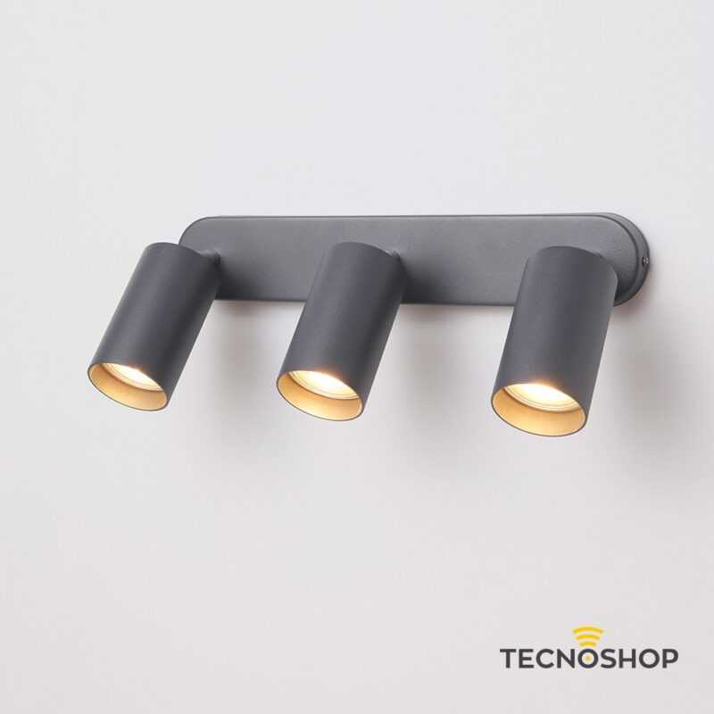 NOWODVORSKI BARRA CON 3 SPOT ORIENTABILI “EYE SPOT” GRIGIO GRAFITE PER LAMPADE GU10 - immagine 3