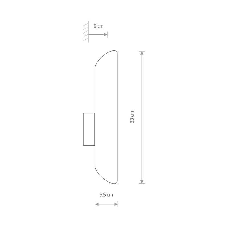 NOWODVORSKI APPLIQUE DA PARETE “EYE WALL CUT” 2xGU10 NERO/ORO - immagine 2
