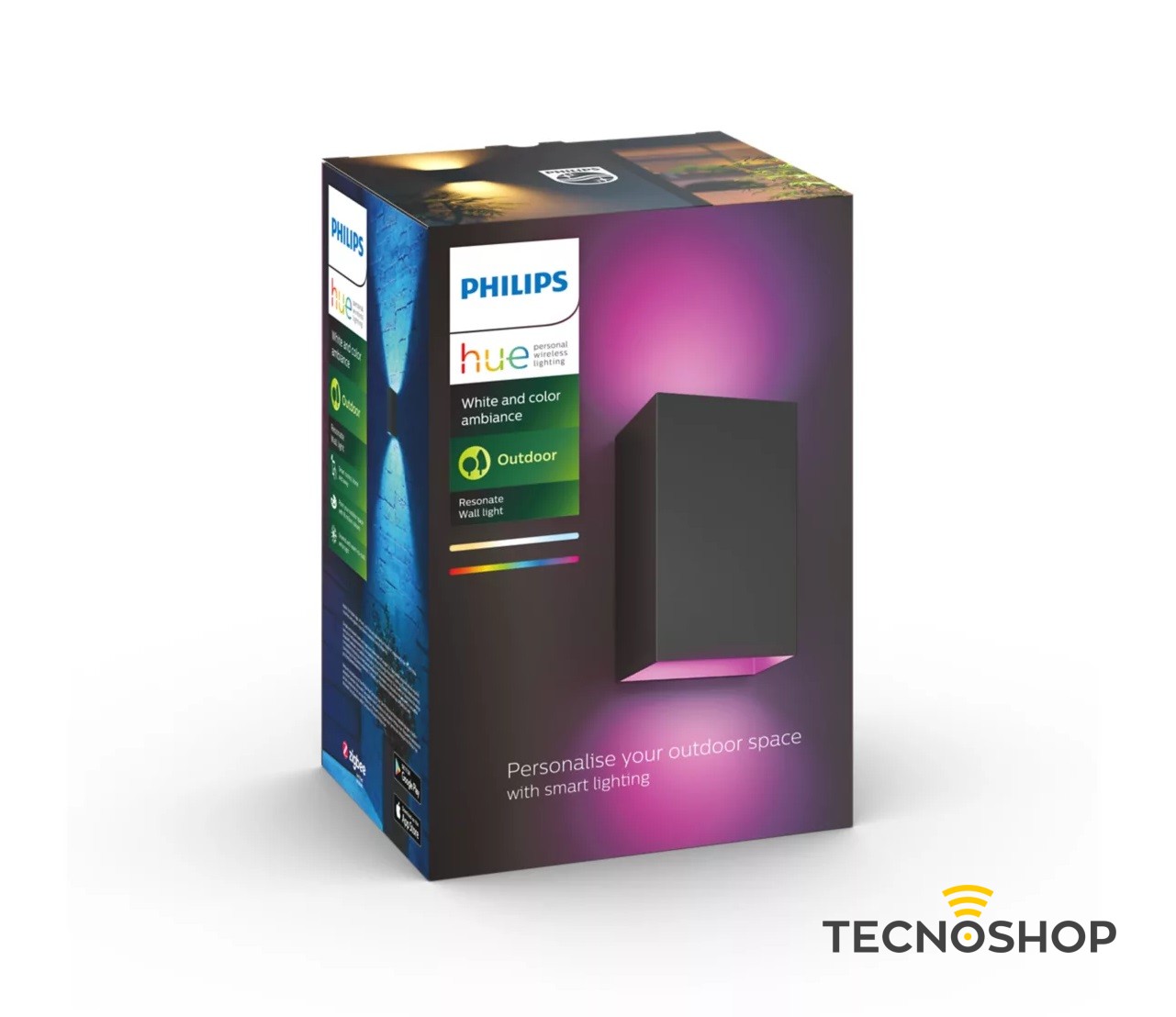 PHILIPS HUE LAMPADA DA PARETE NERA PER ESTERNO RESONATE - immagine 6