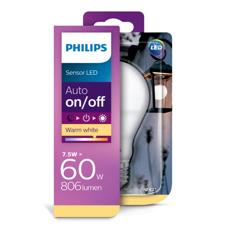 PHILIPS LAMPADA LED GOCCIA E27 7,5W 2700K 806lm CON CREPUSCOLARE - immagine 2