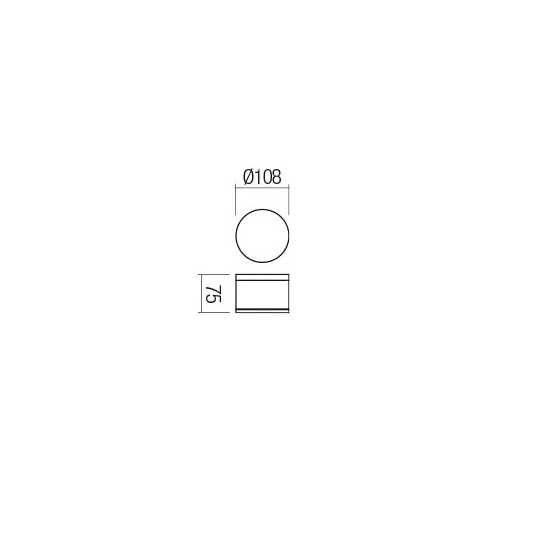 PLAFONE LED "AKRON" BIANCO 9W 3000K IP65 TONDO - immagine 2