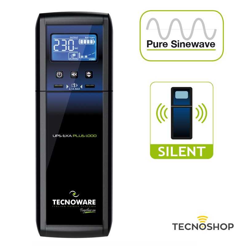 TECNOWARE UPS EXA LCD PLUS OFF-LINE 1000VA - immagine 3
