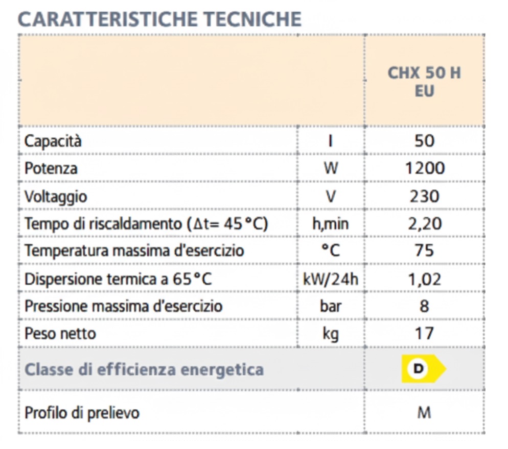 CHAFFOTEAUX SCALDABAGNO ELETTRICO DA 50LT VERTICALE - immagine 2