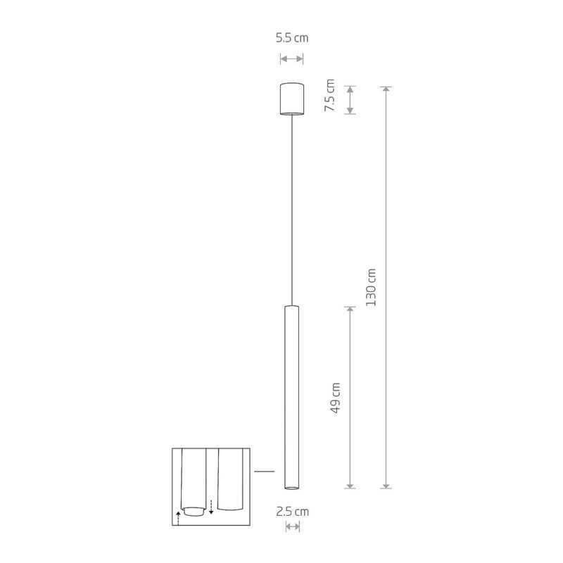 NOWODVORSKI PENDENTE ORO “LASER 490” IP20 CON PORTALAMPADA G9 - immagine 4