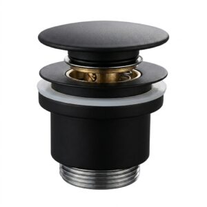 AMBRA PILETTA DI SCARICO CLICK CLACK DA 1"1/4 UNIVERSALE NERA OPACA