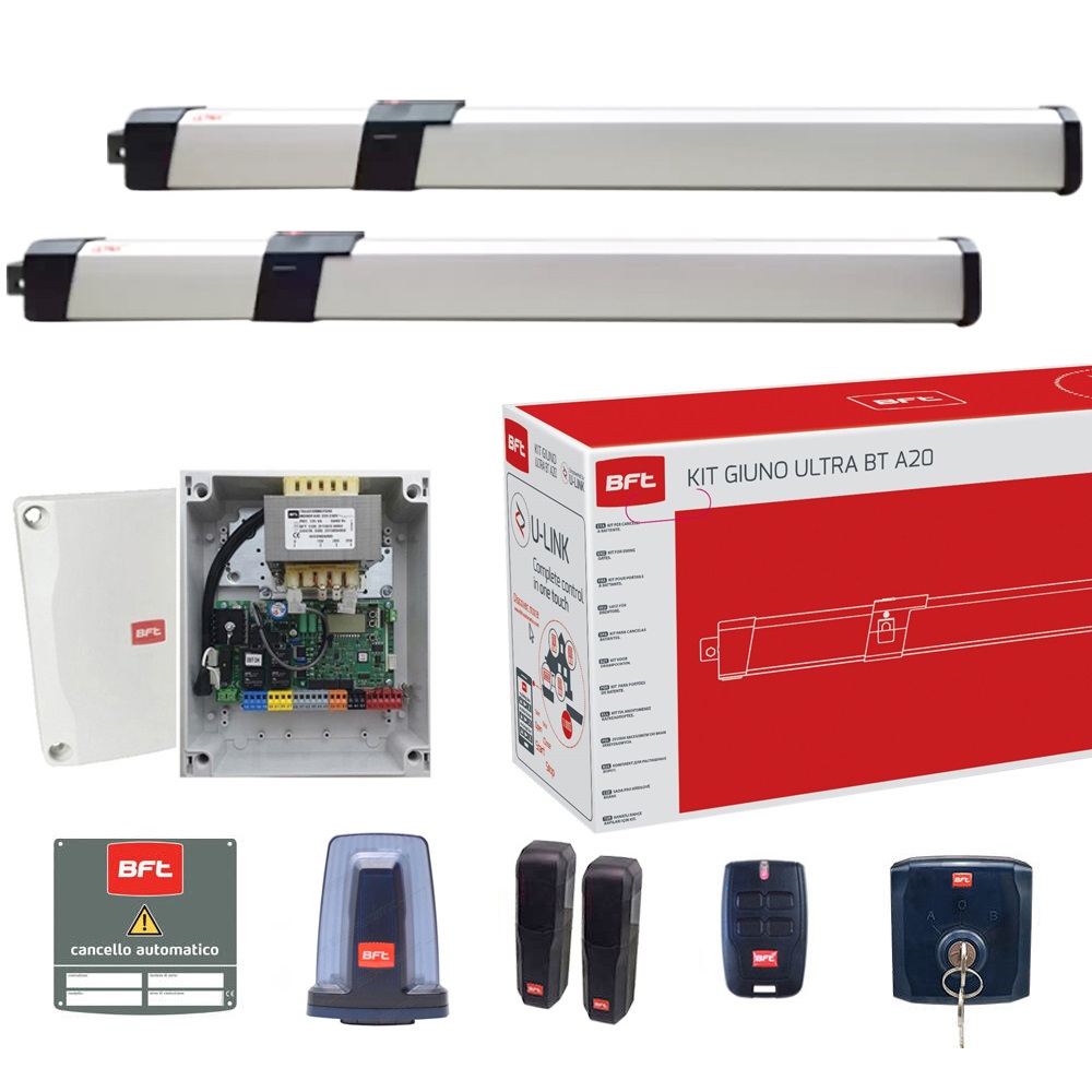 BFT KIT BATTENTE GIUNO ULTRA BT A20 24V 300KG 2MT ANTA