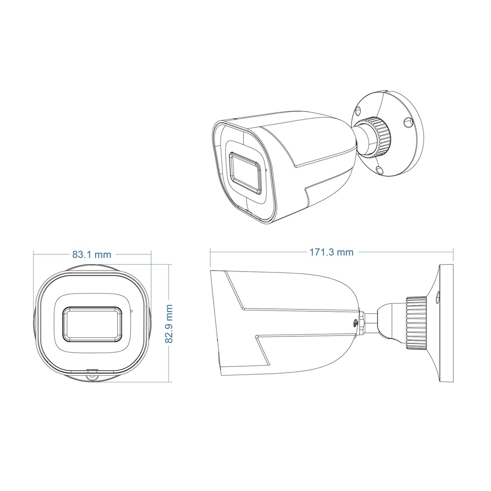 SAFIRE TELECAMERA IP PoE BULLET 4Mpx 2,8mm IR 30mt AI - immagine 5