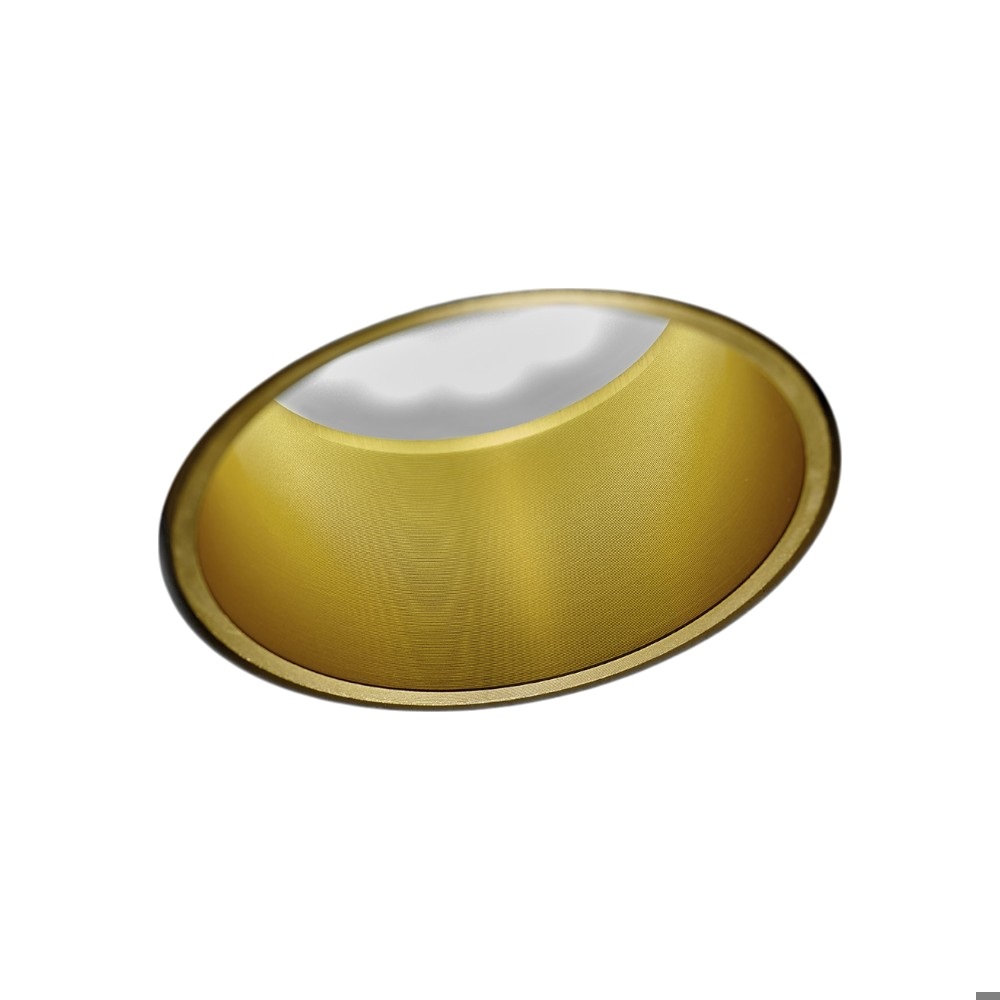 SFORZIN FARETTO INCASSO GESSO THESSALY 1xGU10 CON GHIERA RASO ORO - immagine 2
