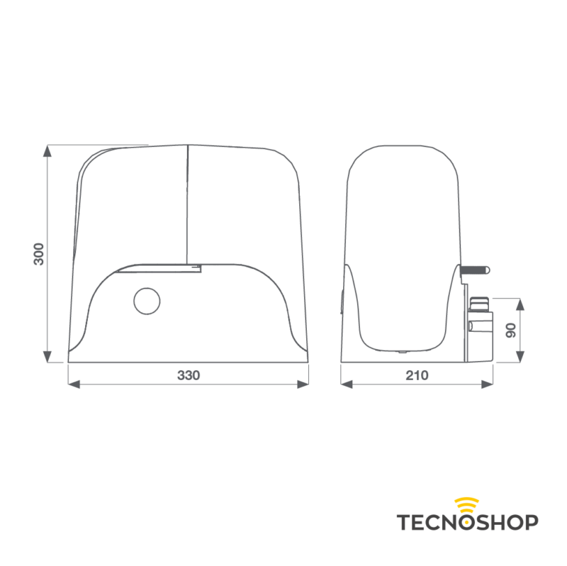 KEY KIT SCORREVOLE SUN 24V 700KG CON LIGHT SYSTEM - immagine 2