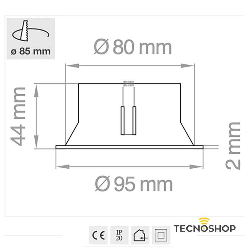 LAMPO FARETTO INCASSO ORIENTABILE TONDO 1XGU10 NERO - immagine 5
