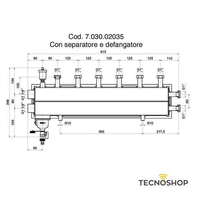MUT COLLETTORE CON SEPARATORE E DEFANGATORE A 3 ZONE DA 1" F - immagine 2