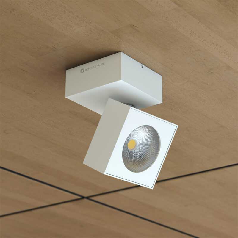 BENEITO SPOT LED ORIENTABILE "RUBYC" 14W 40° TRICOLOR - BIANCO - immagine 4