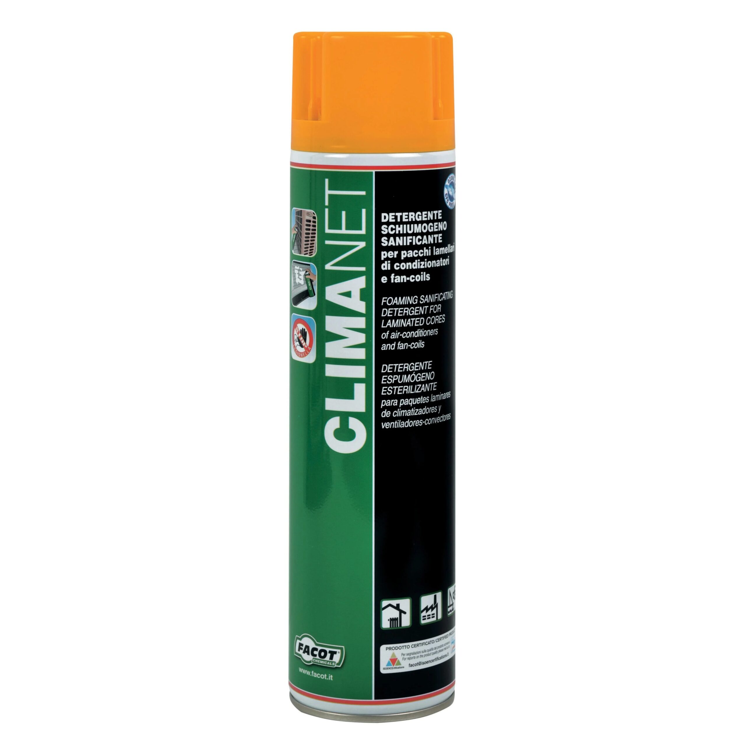 FACOT DETERGENTE SCHIUMOGENO SANIFICANTE SPRAY "CLIMANET" PER CLIMATIZZATORI 600ml