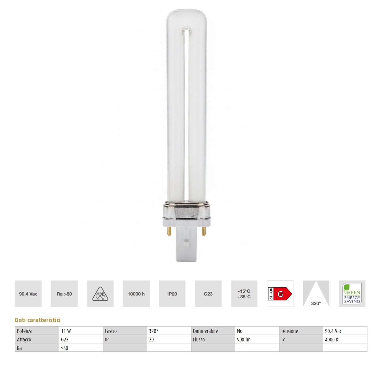 DURALAMP LAMPADA G23 11W 4000K - immagine 3