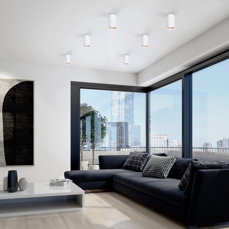 TK LIGHTING LAMPADA DA SOFFITTO TUNE S 1xGU10 BIANCA - immagine 2