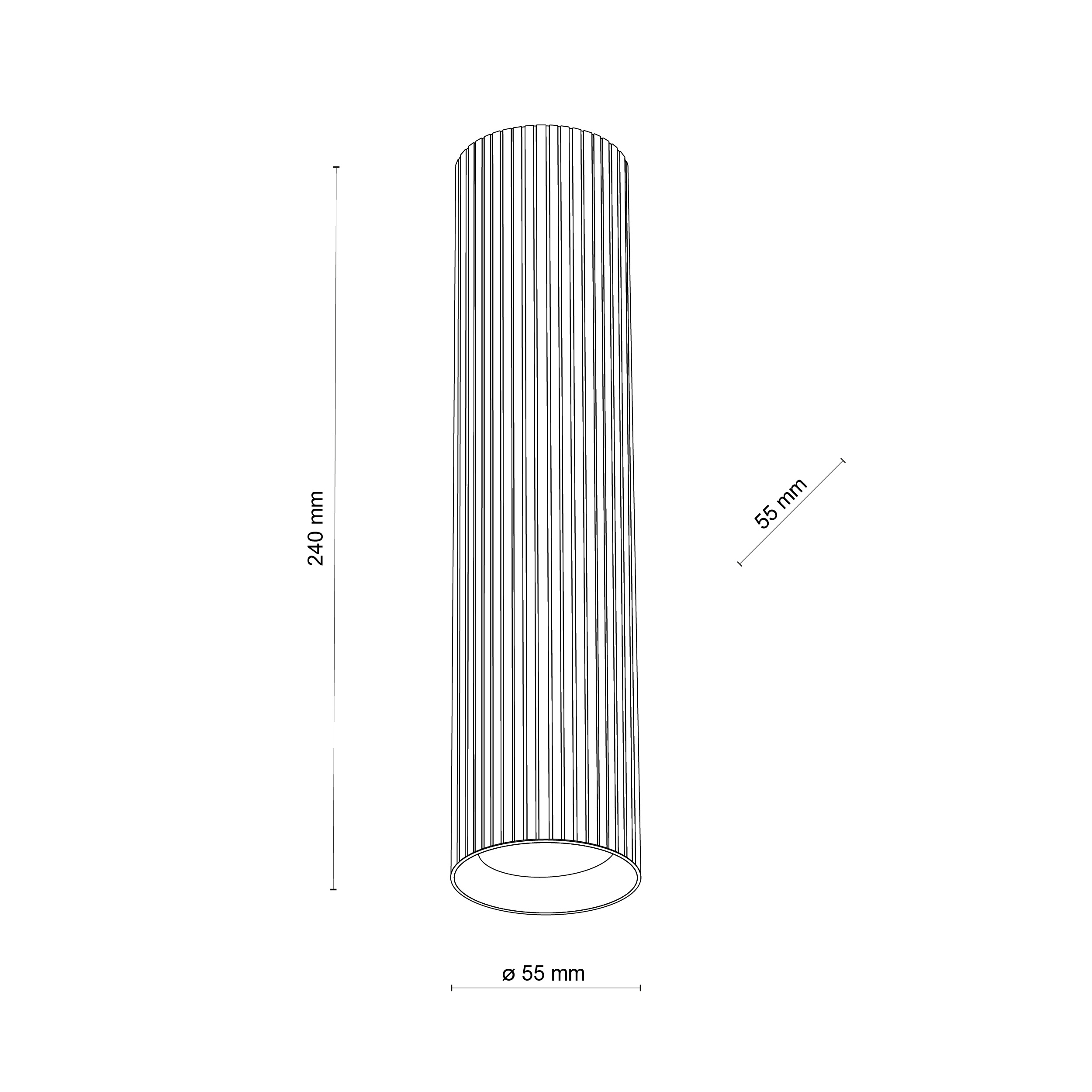 TK LIGHTING LAMPADA DA SOFFITTO TUNE L 1xGU10 NERO - immagine 9