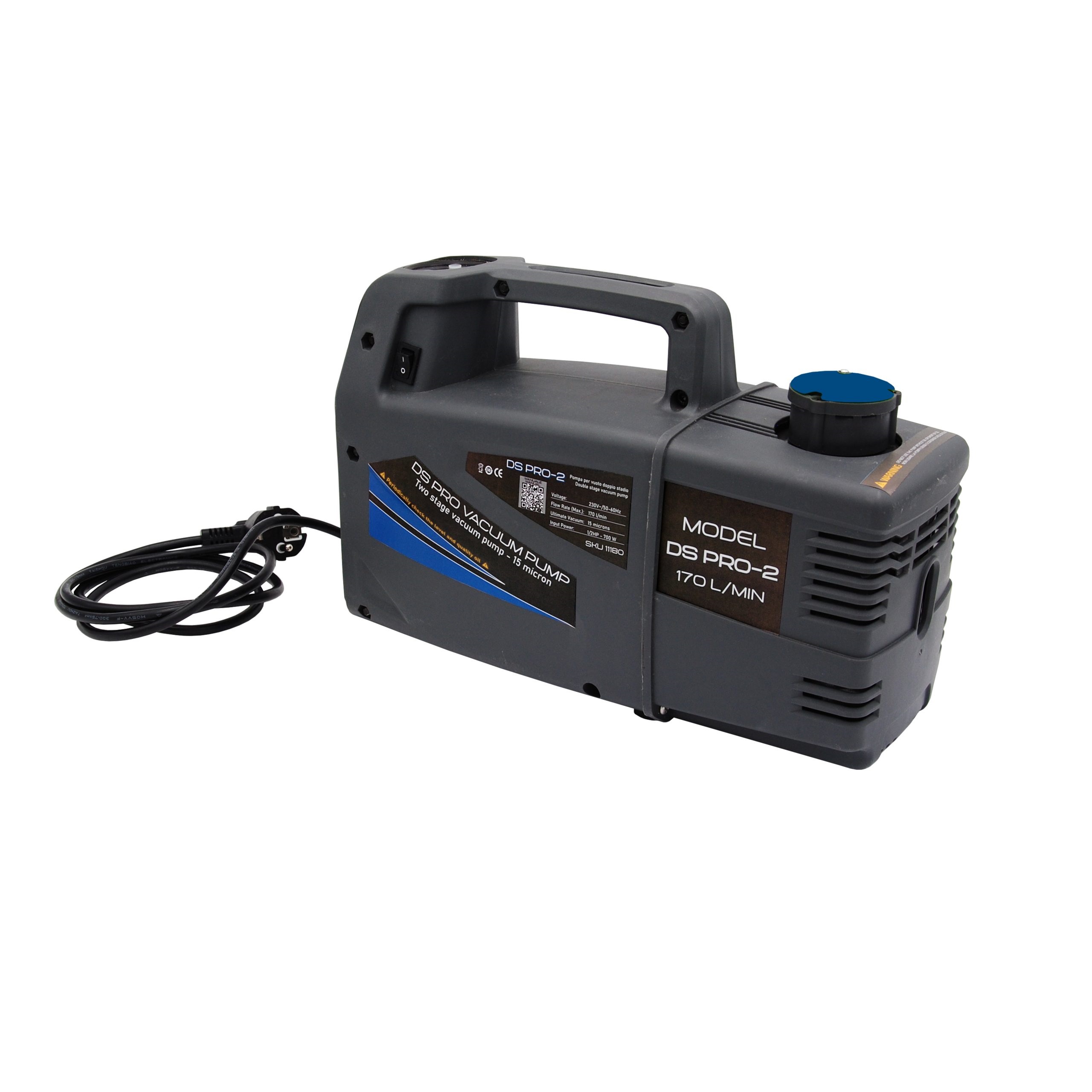 TECNOGAS POMPA VUOTO BISTADIO DS PRO-1 PER GRANDI PORTATE 114LT/MN - immagine 2