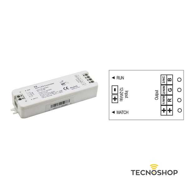 RICEVITORE RGB DIMMER A 3 CANALI 12/24 V - immagine 2