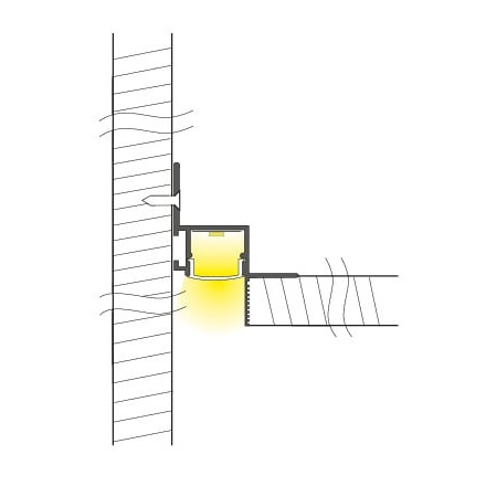 LIFE KIT PROFILO ALLUMINIO BIANCO PER CARTONGESSO FILO PARETE 2Mt CON COVER SATINATA - immagine 3