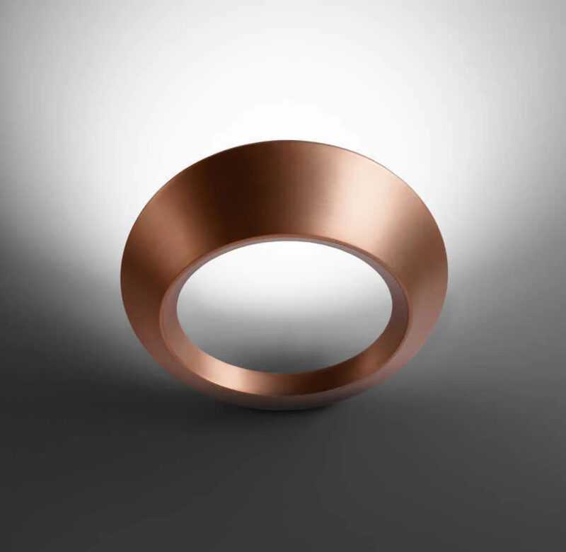 SFORZIN APPLIQUE LED "OLO" 33W 3000K IN RAME SPAZZOLATO - immagine 3