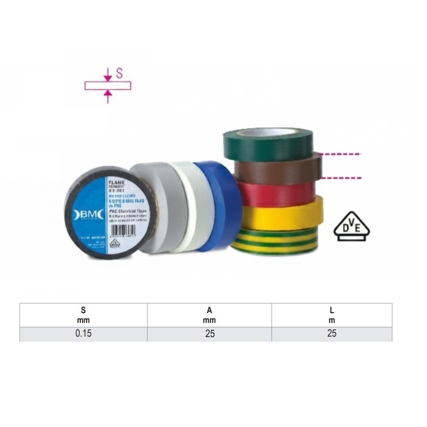 BM NASTRO ISOLANTE 25mm x 25mt NERO - immagine 2