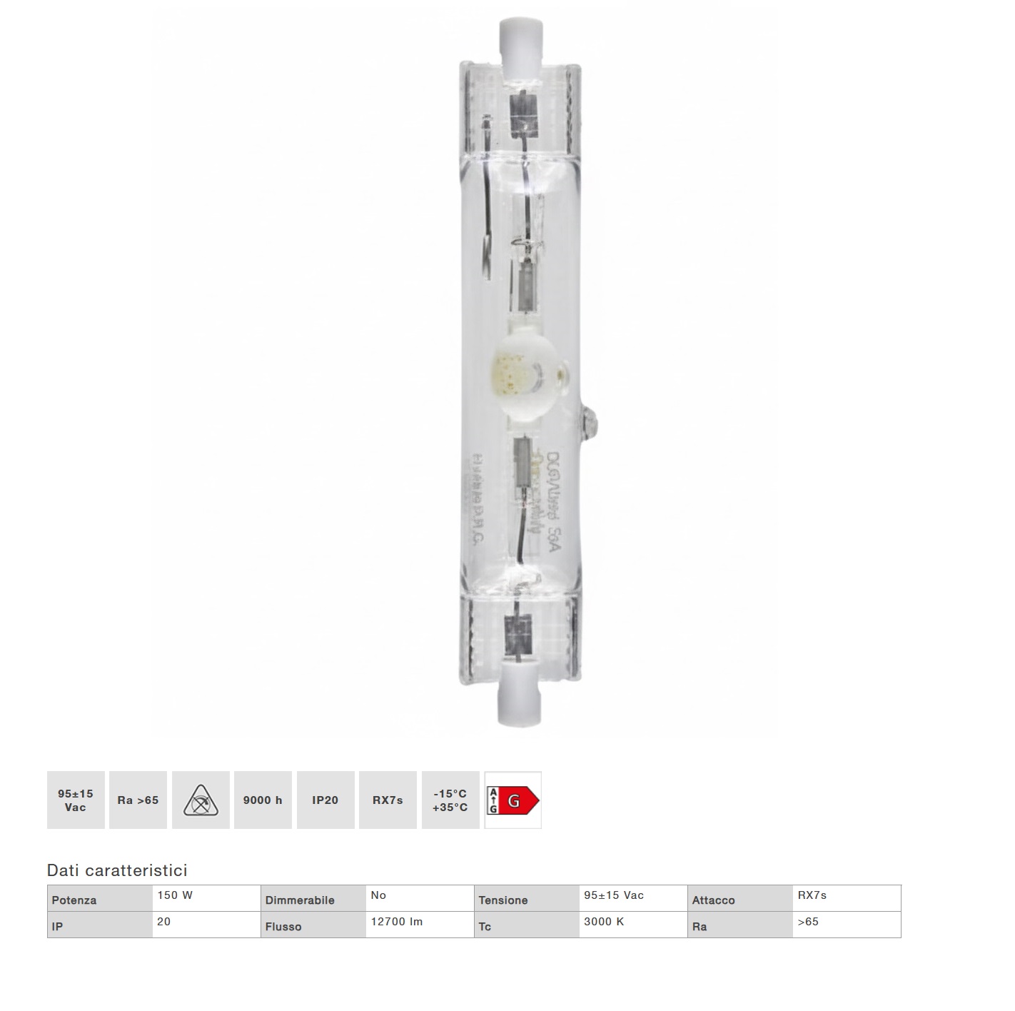 DURALAMP LAMPADA RX7S HDI-TS DA 70W/WDL IODURI METALLICI - immagine 4