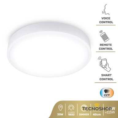 PLAFONIERA WIFI D.40CM 30W 1800LM DIMMERABILE - immagine 3
