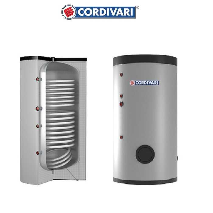 CORDIVARI BOLLITORE COIBENTATO DA 300LT PER SOLARE CON DOPPIO SCAMBIATORE - immagine 3