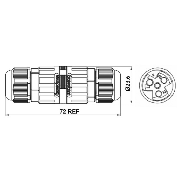 LIFE GIUNTO CAVO VOLANTE IP68 3 POLI 450VAC CON O-RING - immagine 2