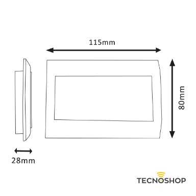 LAMPADA DI EMERGENZA 2W PER SCATOLA 503 ANTI BLACK-OUT 3H 220Vac - immagine 3