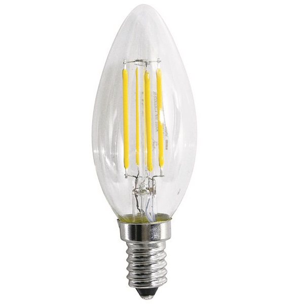 LIFE LAMPADA LED CANDELA FILAMENTO TRASPARENTE E14 4,5W 3000K 470LM - immagine 2