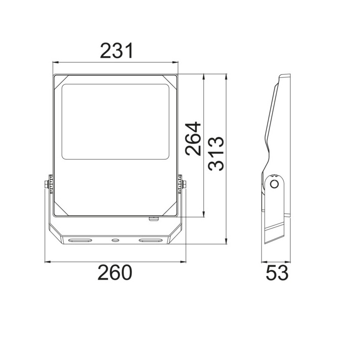 LIFE PROIETTORE LED 100W 6500K 14000LM 110° IP66 PER CAMPI SPORTIVI - immagine 4