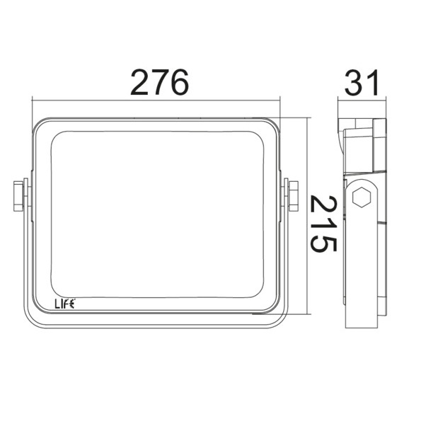 LIFE FARETTO LED SLIM GRIGIO IP65 100W 6500K 10000lm - immagine 2