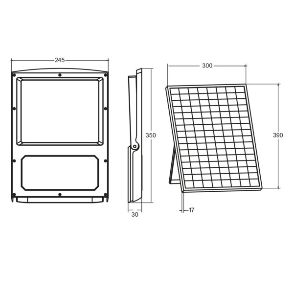LIFE PROIETTORE LED CON PANNELLO SOLARE 20W 2400LM TRICOLOR DIMMERABILE - immagine 2