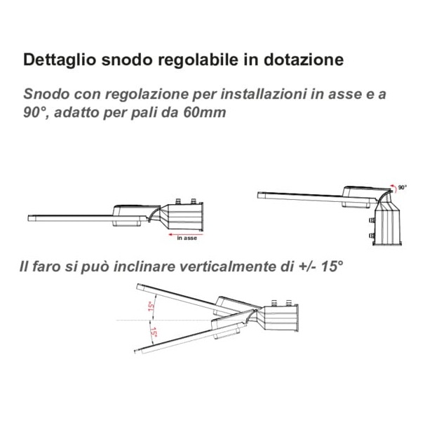 LIFE ARMATURA STRADALE 200W 24000LM 4000K IP65 - immagine 4
