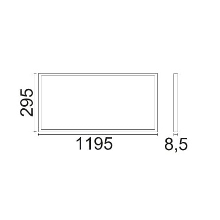 LIFE PANNELLO LED PRISMATICO 120x30cm 41W TRICOLOR 4100LM CON DRIVER PHILIPS - immagine 2
