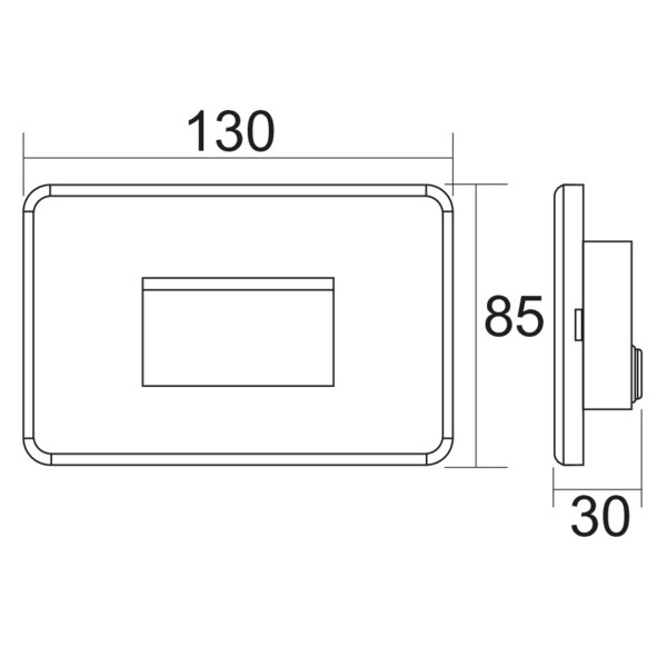 LIFE SEGNAPASSO LED 220V TRICOLOR IP65 PER SCATOLA 503 - immagine 3