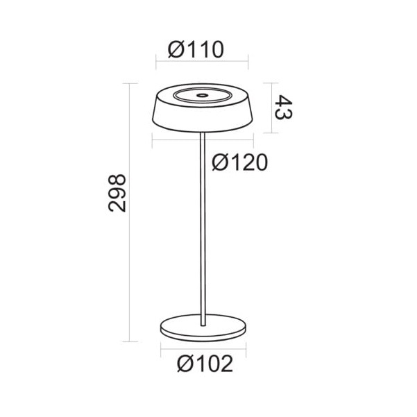 LIFE LAMPADA DA TAVOLO LED DIMMERABILE 3000K 200LM IP54 BIANCO - immagine 4